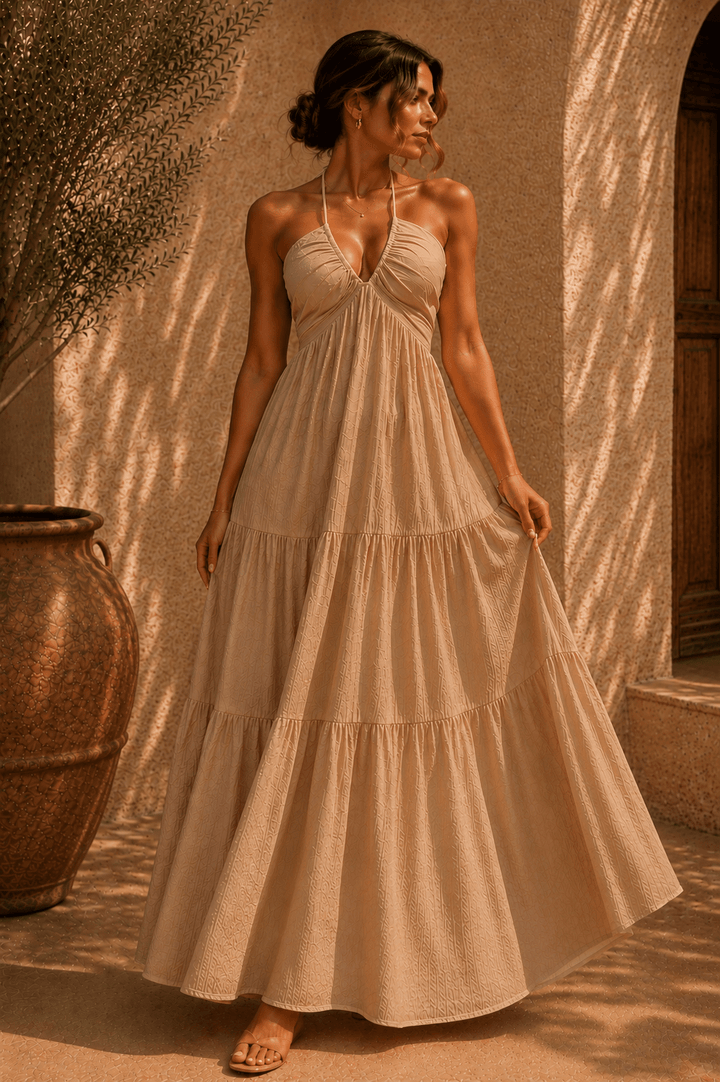 Sienna Gestuftes Maxikleid - 3