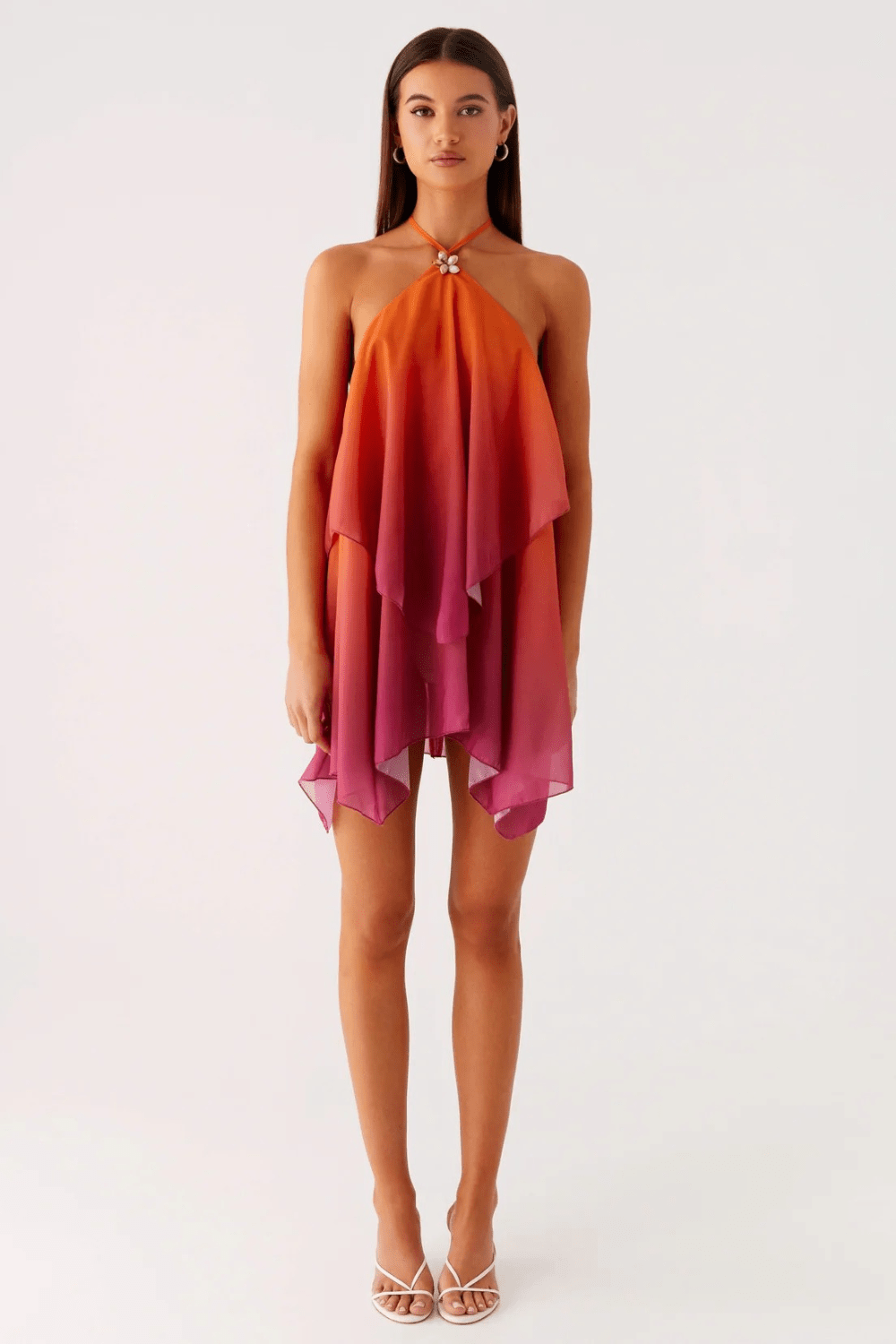 Solara Shell Halter Mini Dress - 1