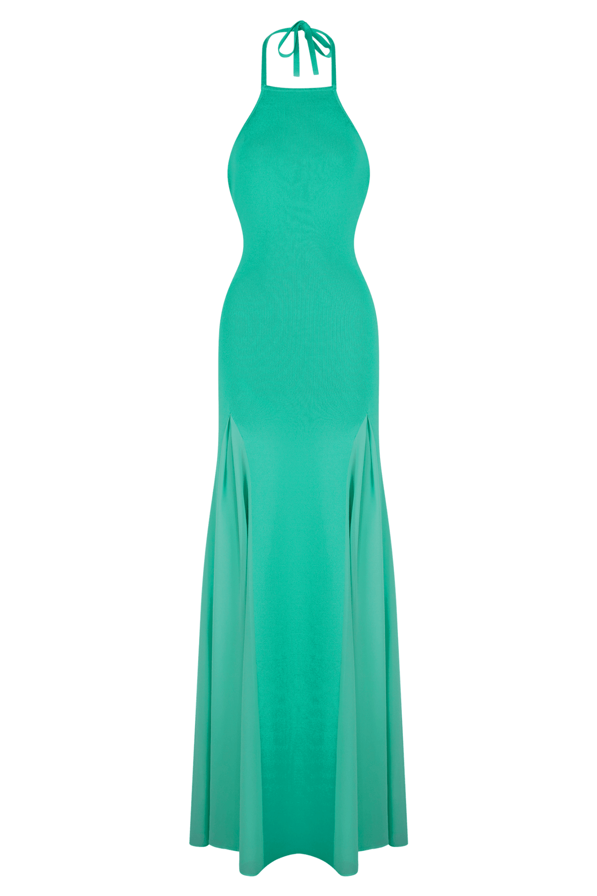Soleil Knit And Mesh Halter Maxi Dress - 5