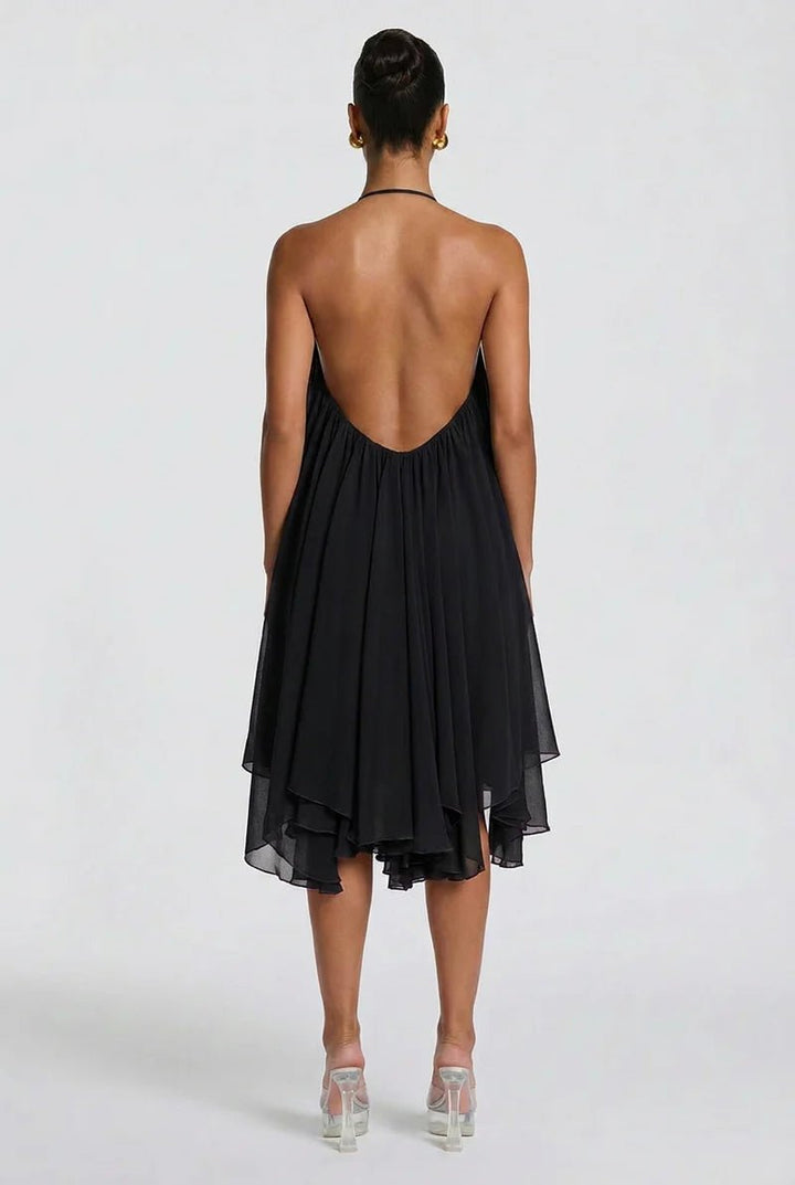 Solene Rückenausschnitt Mini Kleid - 8