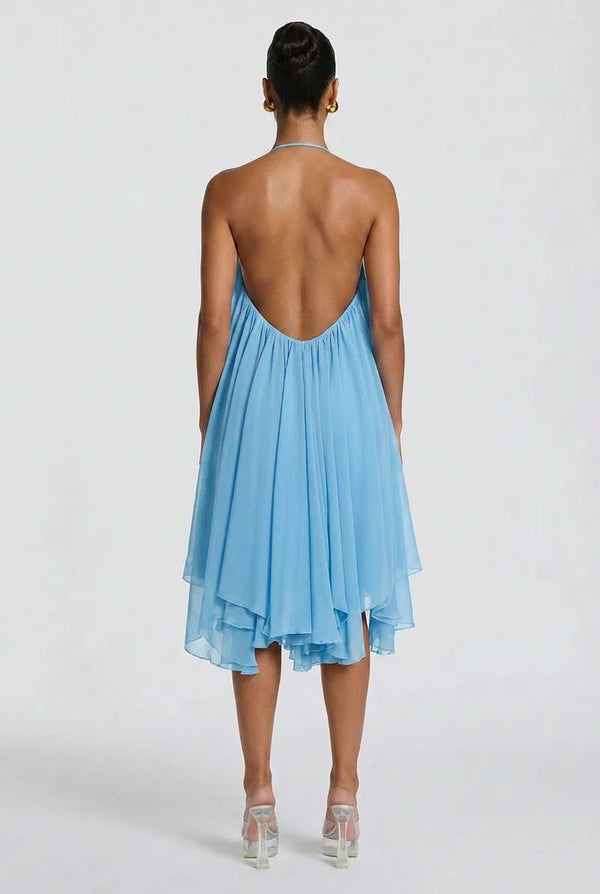 Solene Backless Mini Dress - 10