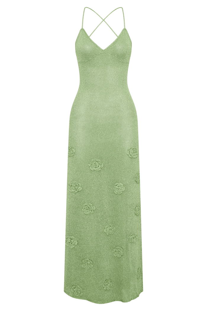 Suki Metallic Knit Maxi Dress - 8