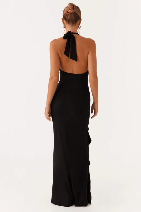 Valentina Ruched Open-Back Maxi Dress - 11
