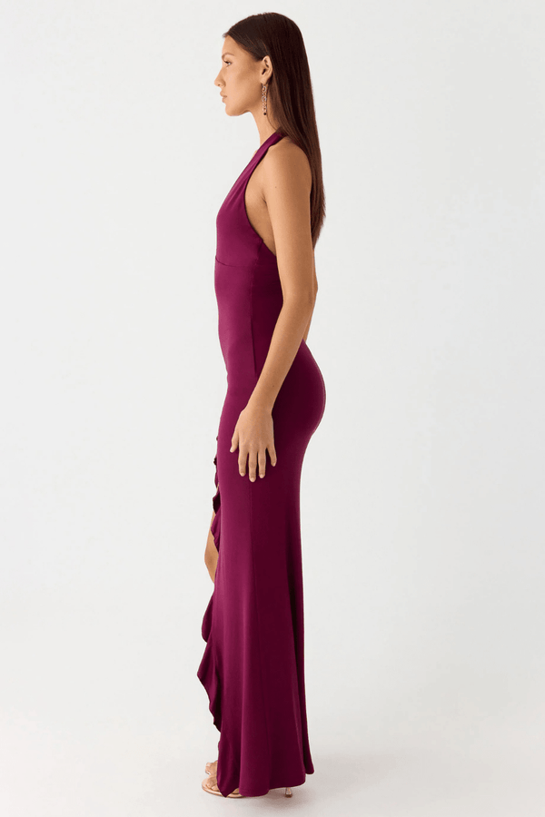 Valentina Ruched Open-Back Maxi Dress - 2