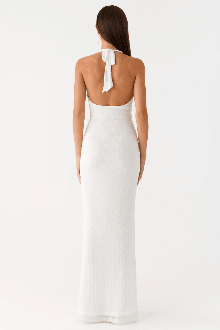 Valentina Ruched Open-Back Maxi Dress - 7