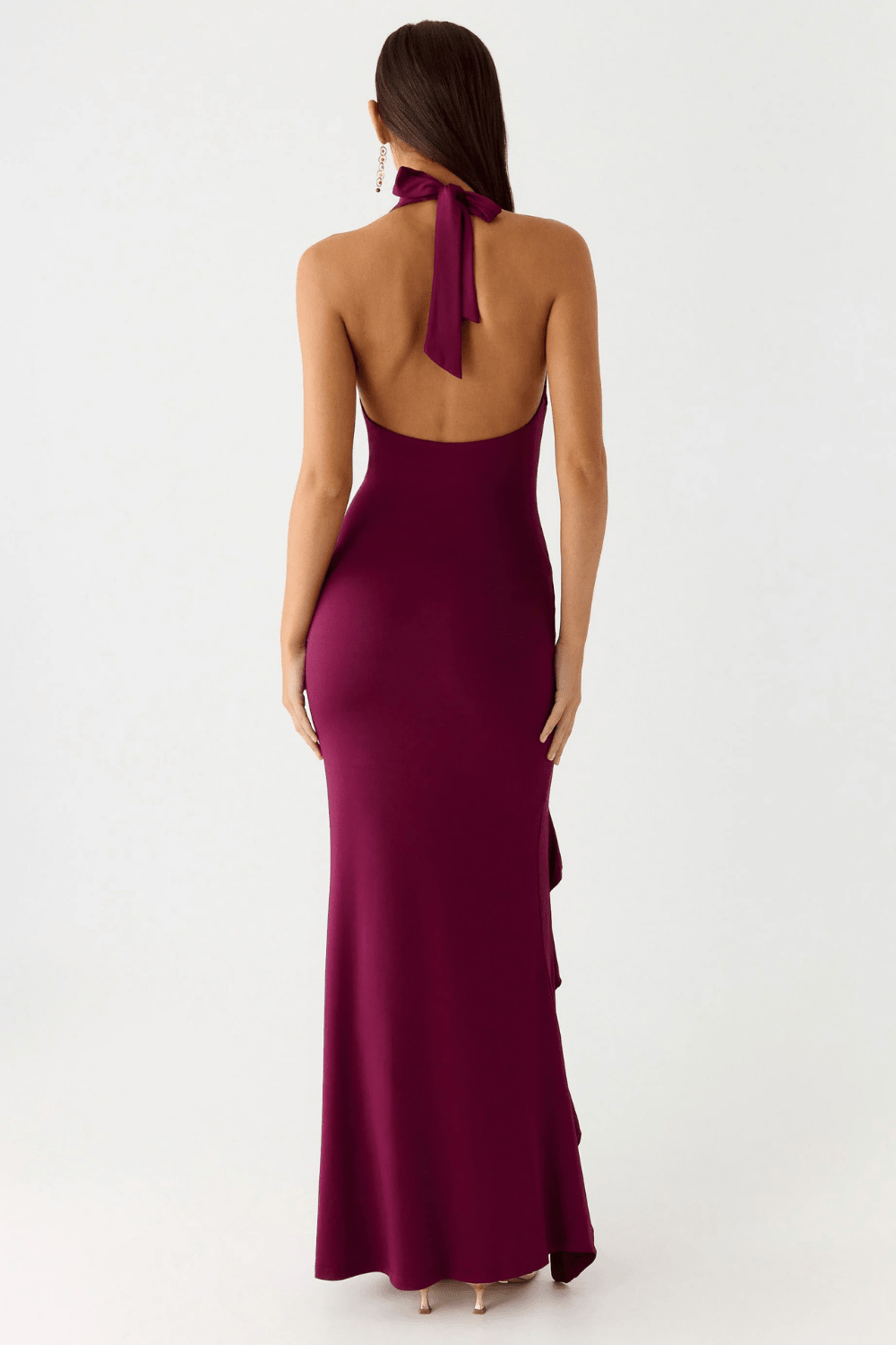 Valentina Ruched Open-Back Maxi Dress - 3