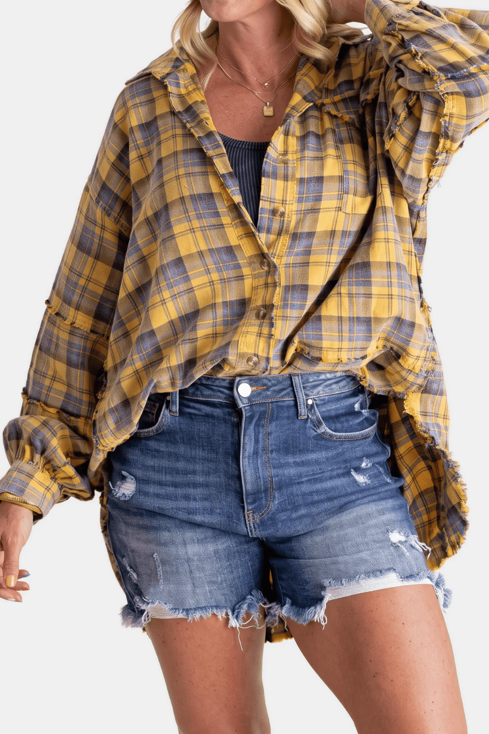 Varese Raw-Hem Flannel Overshirt - 10