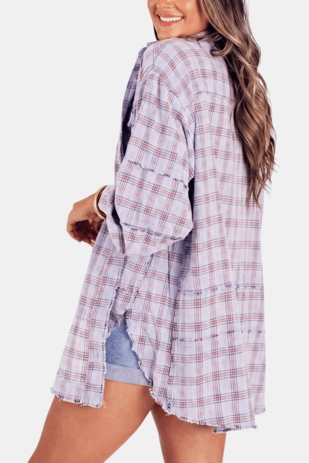 Varese Raw-Hem Flannel Overshirt - 9