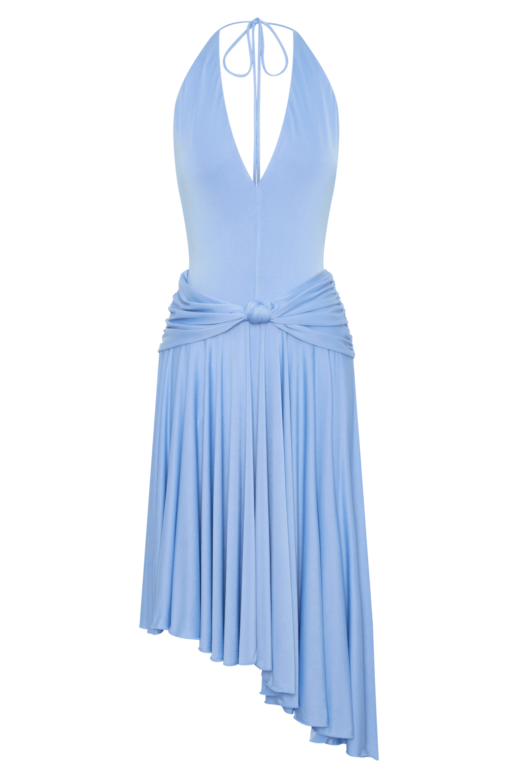 Zelda Asymmetric Slinky Midi Dress - 7