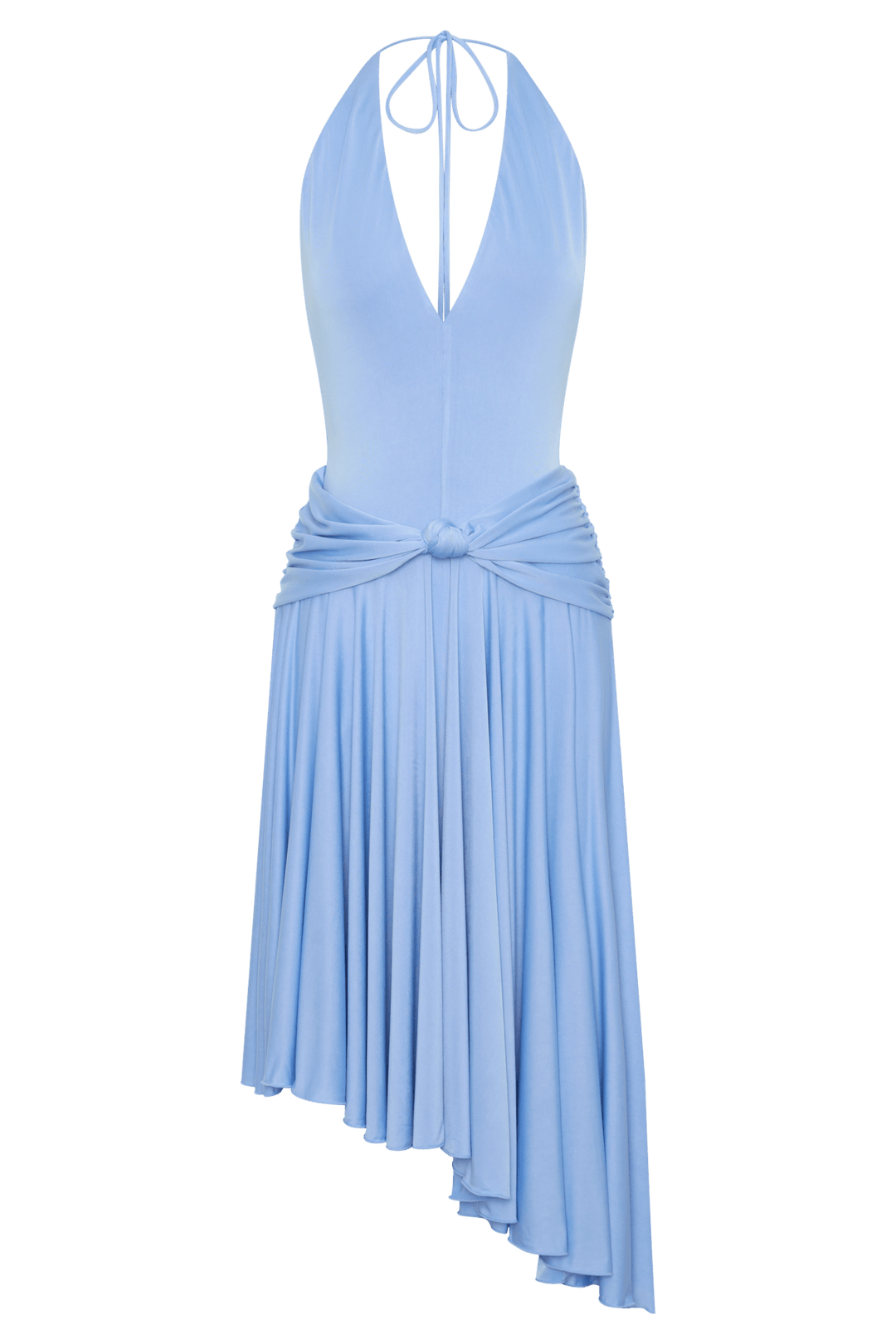 Zelda Asymmetric Slinky Midi Dress - 7