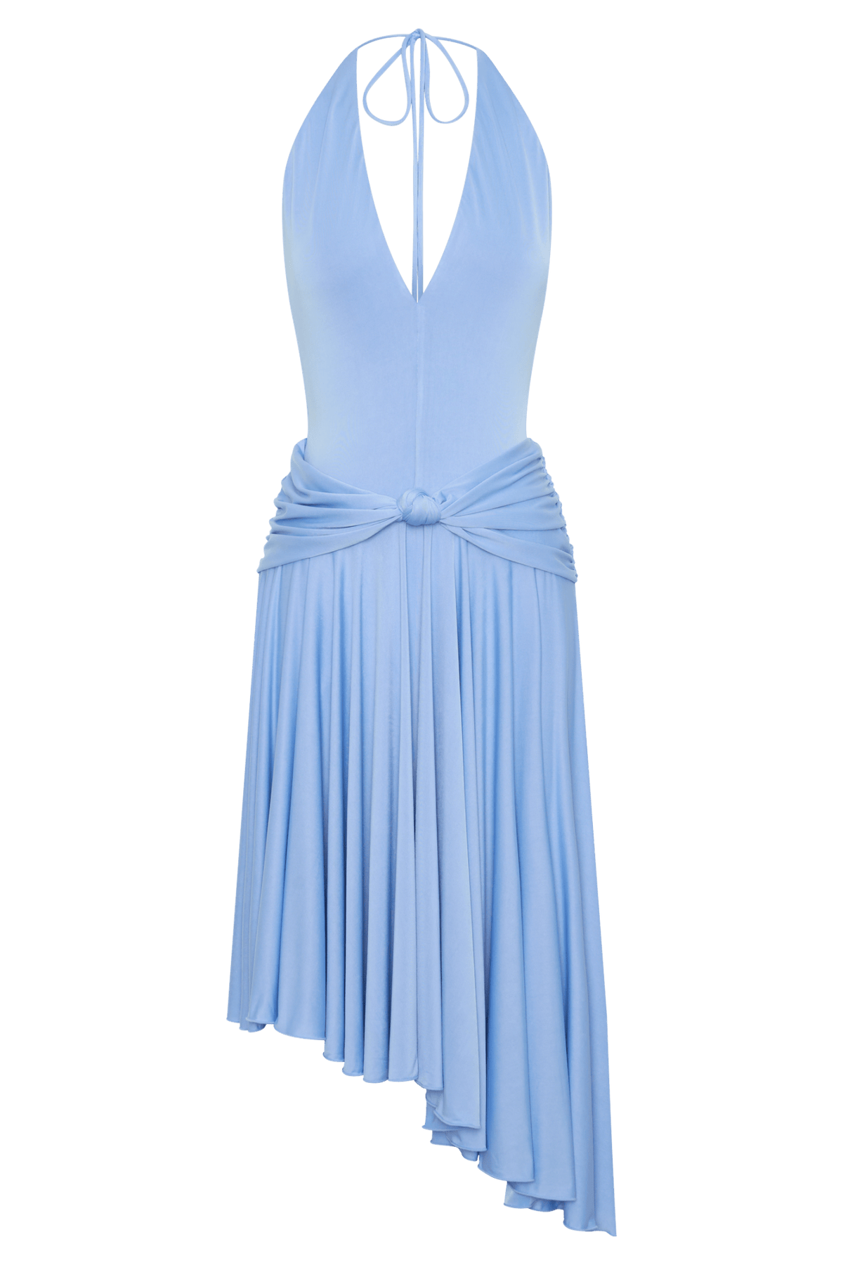 Zelda Asymmetric Slinky Midi Dress - 7